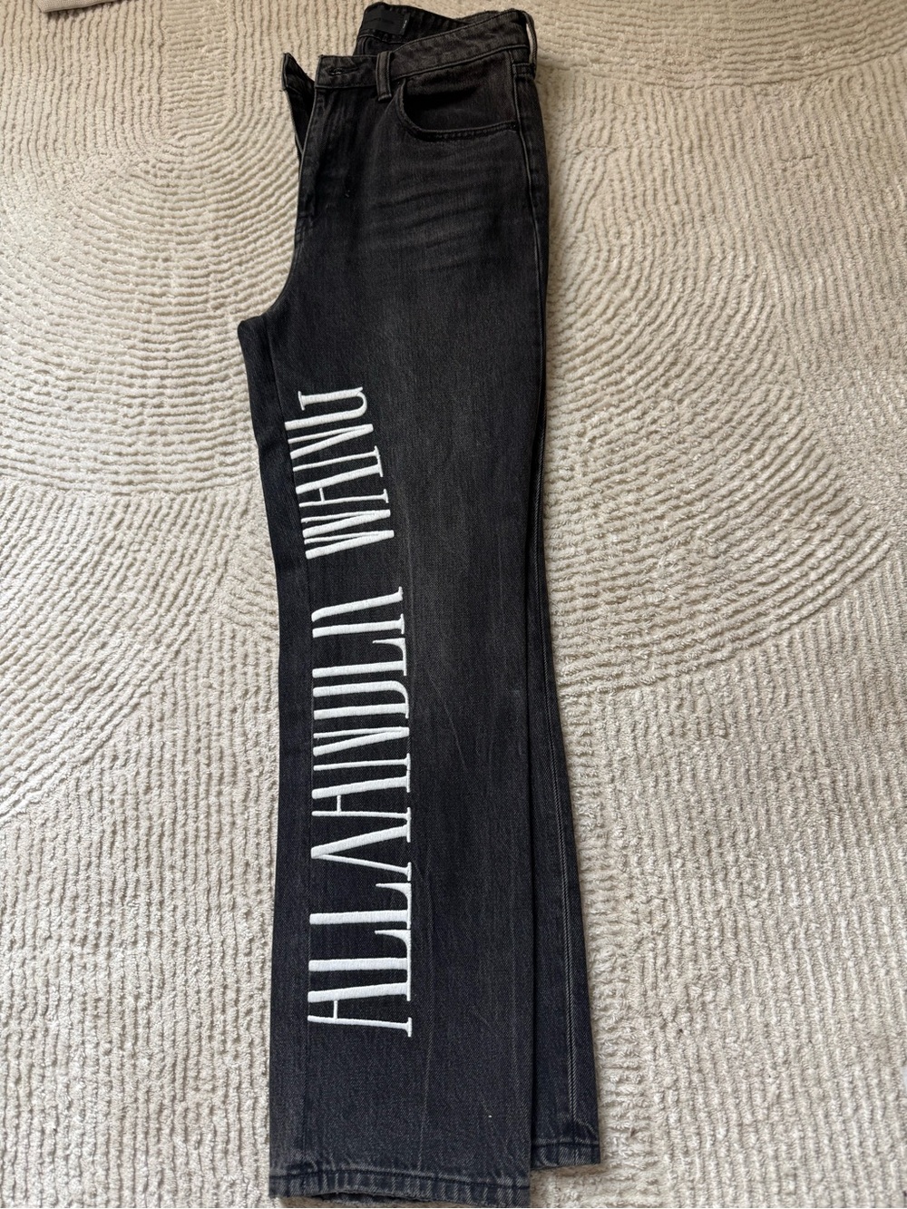 Alexander Wang Black Jeans with White Side Logo